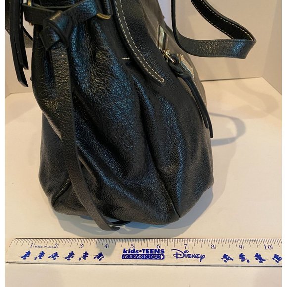 Dooney and Bourke Black Leather‎ Purse, satchel style, beautiful detail - Picture 9 of 15